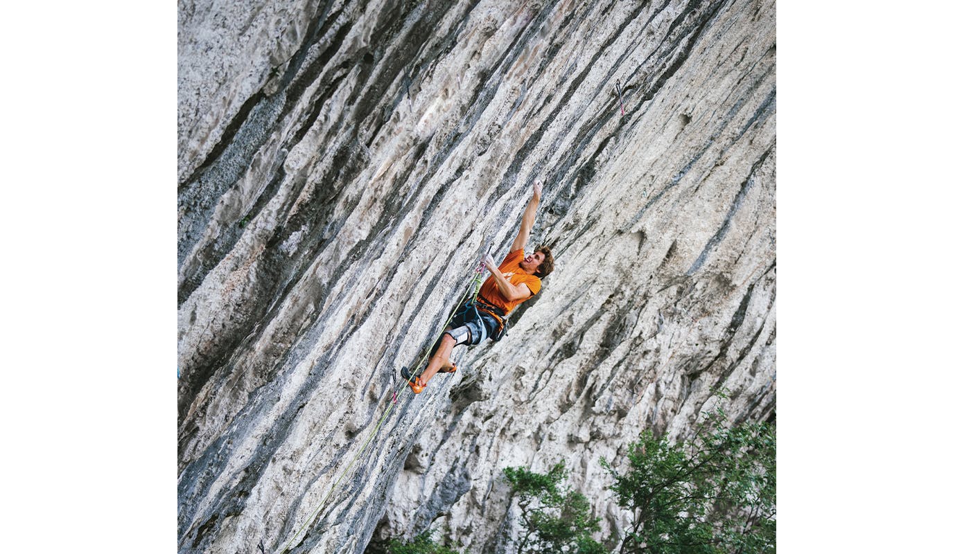 BD Athlete Seb Bouin climbing DNA. 