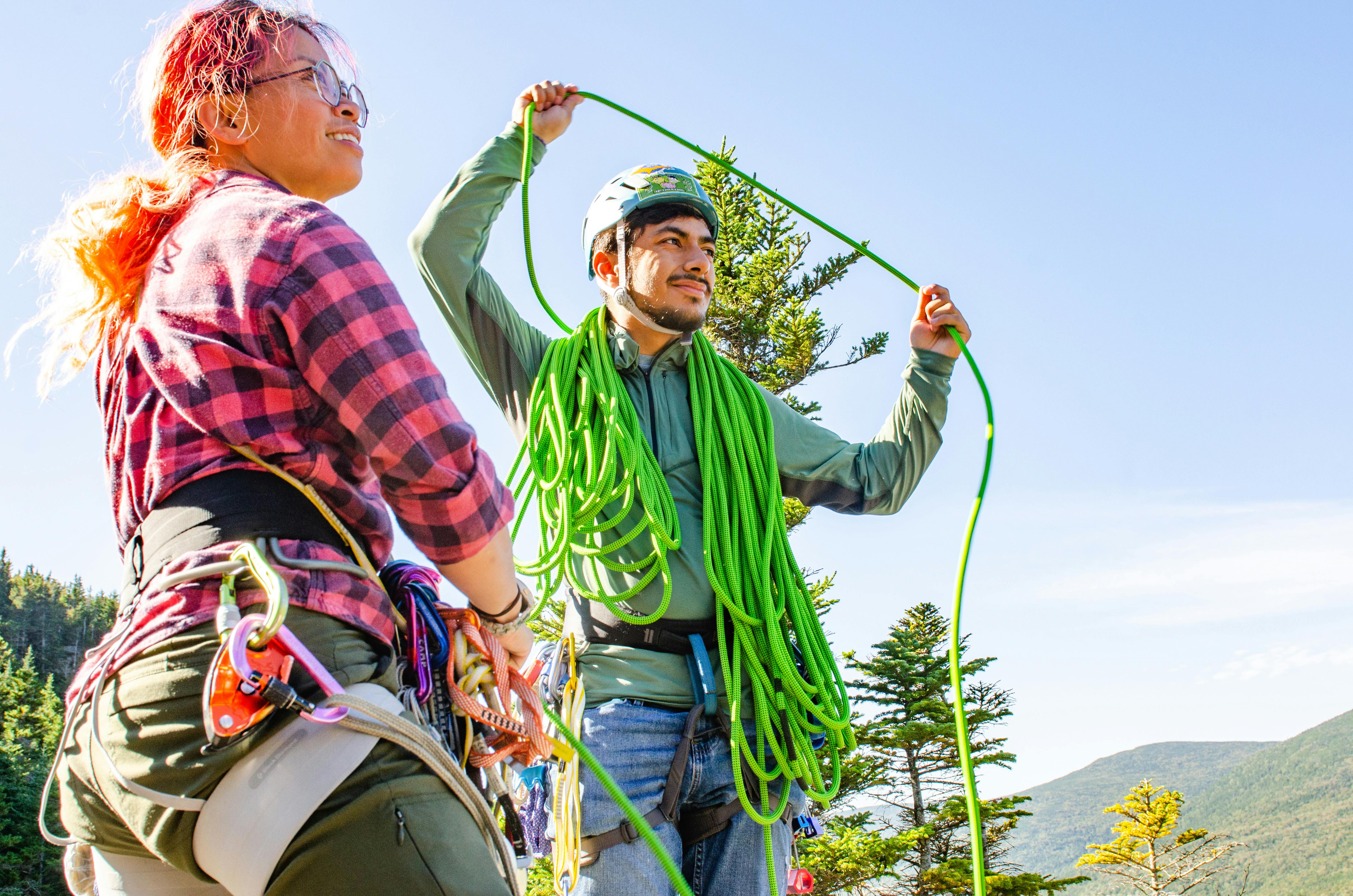 Two climbers with from the 2023 BIPOC SPI course. 