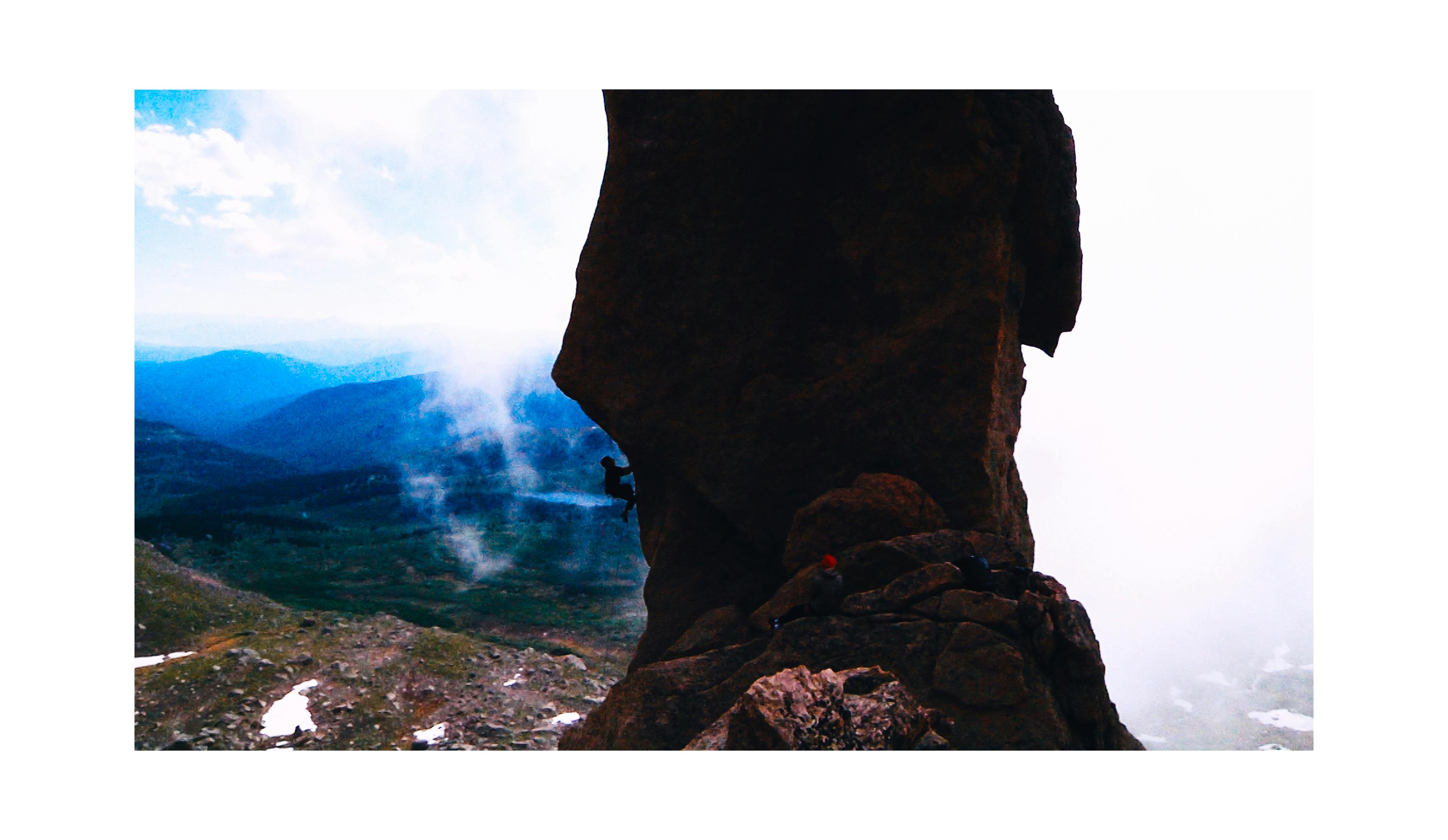 A climber on the Doubloons spire